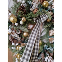 Wieniec świąteczny bożonarodzeniowy stroik na drzwi Zimowy Blask